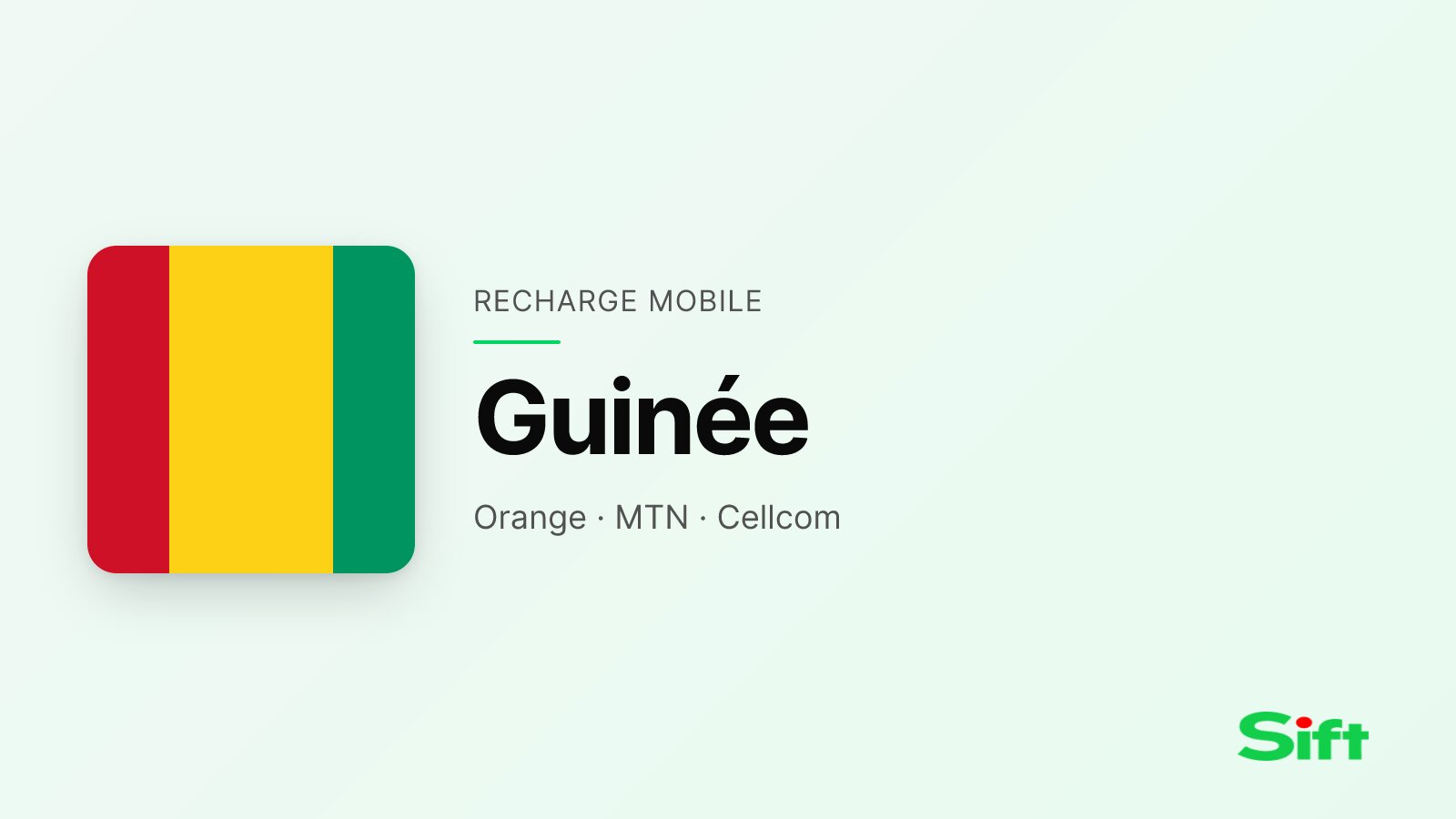 Top up a phone in Guinea from the UK — Orange Guinée, MTN Guinée, Cellcom Guinée