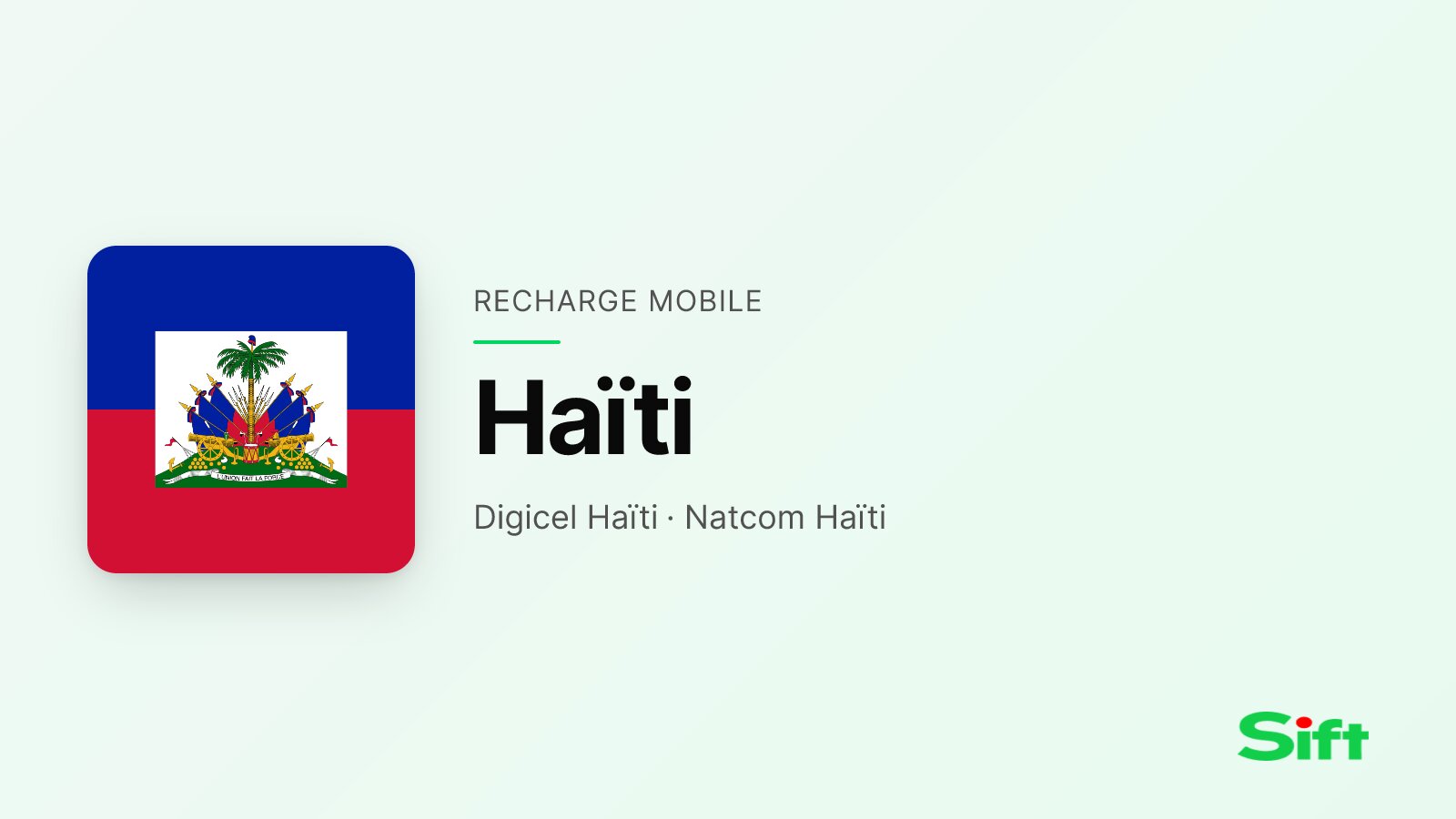 Top up a phone in Haiti from the UK — Digicel Haïti, Natcom Haïti