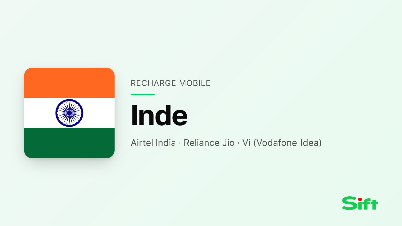 Top up a phone in India from the UK — Airtel India, Reliance Jio, Vi (Vodafone Idea)
