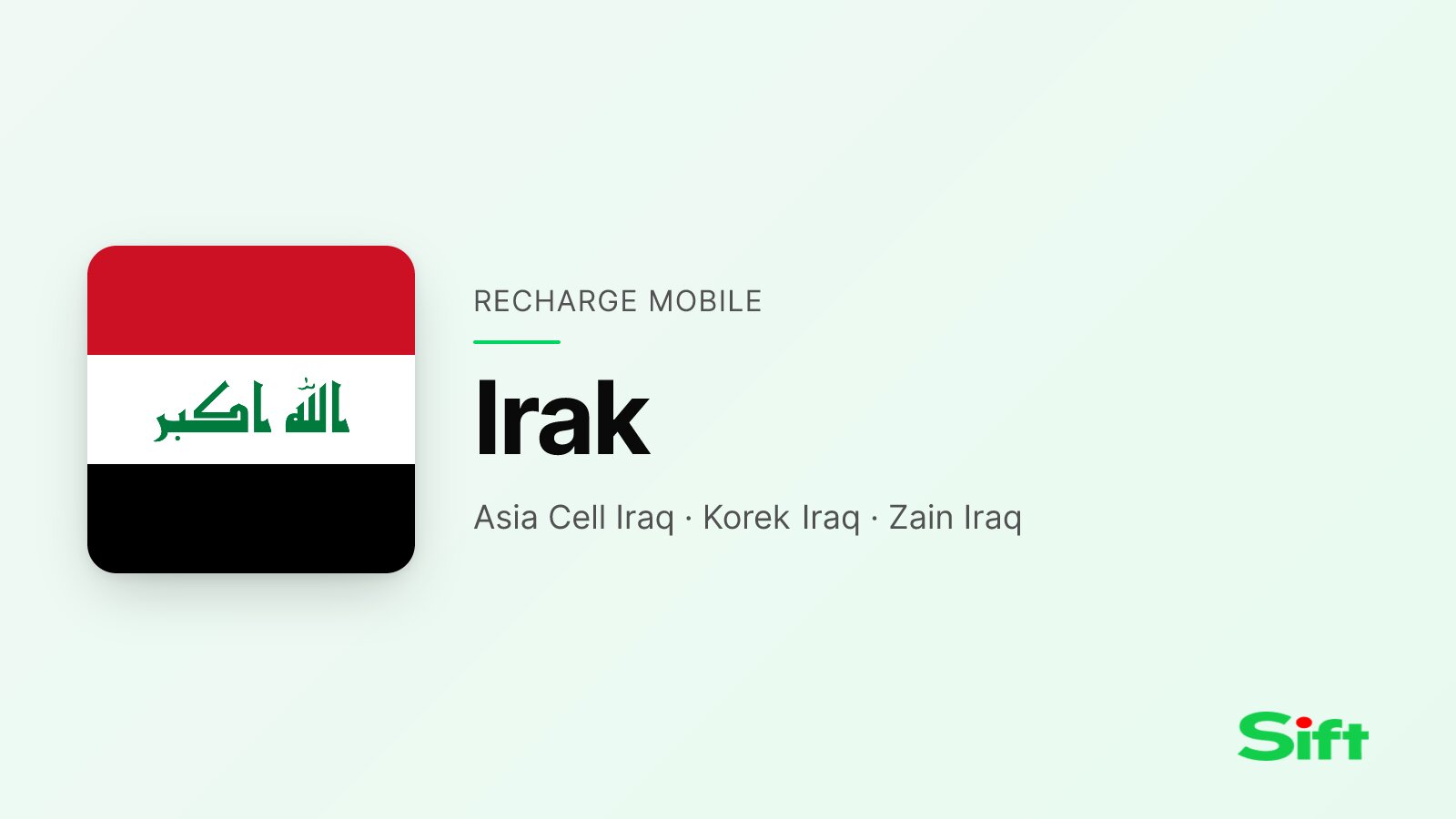 Telefoon opladen in Irak vanuit Nederland — Asia Cell Iraq, Korek Iraq, Zain Iraq