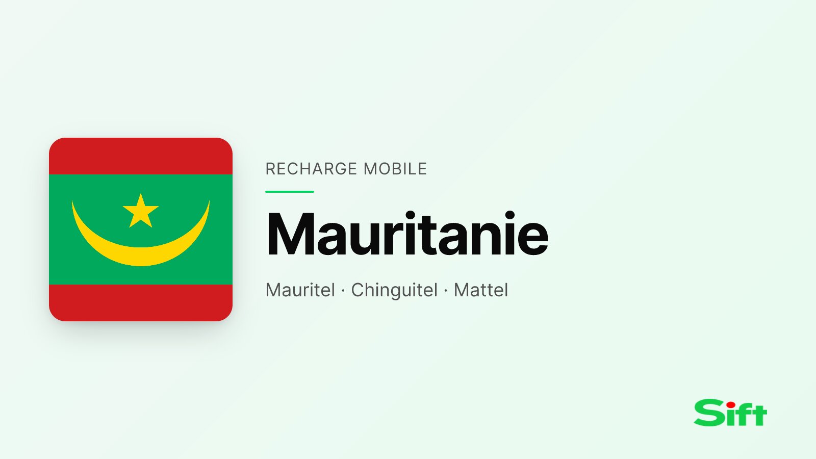 Top up a phone in Mauritanie from the UAE —