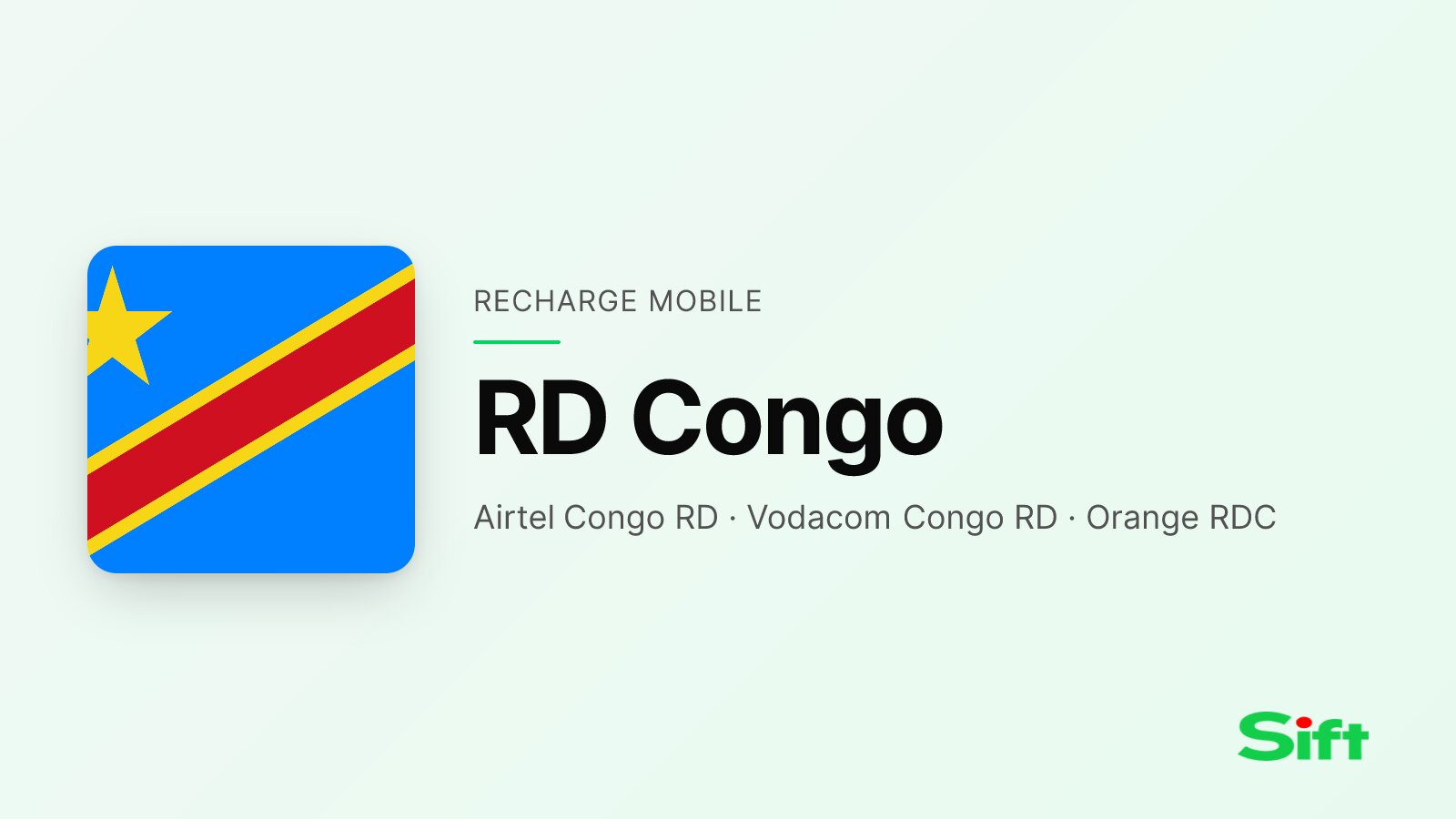 Telefoon opladen in DR Congo vanuit Nederland — Airtel Congo RD, Vodacom Congo RD, Orange RDC